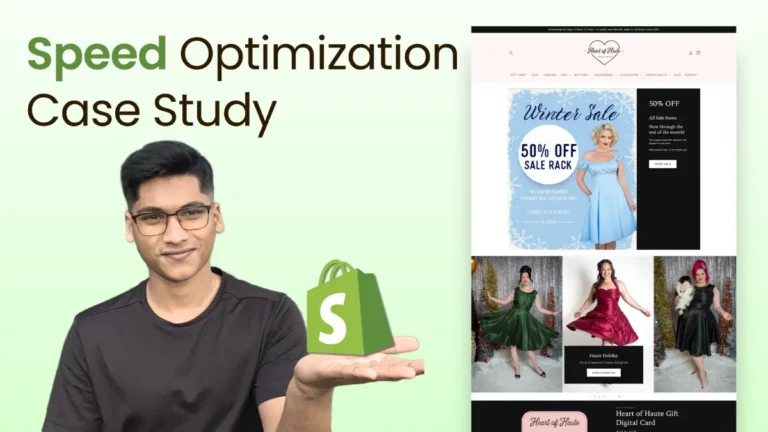 speed optimisation for heart of haute shopify store